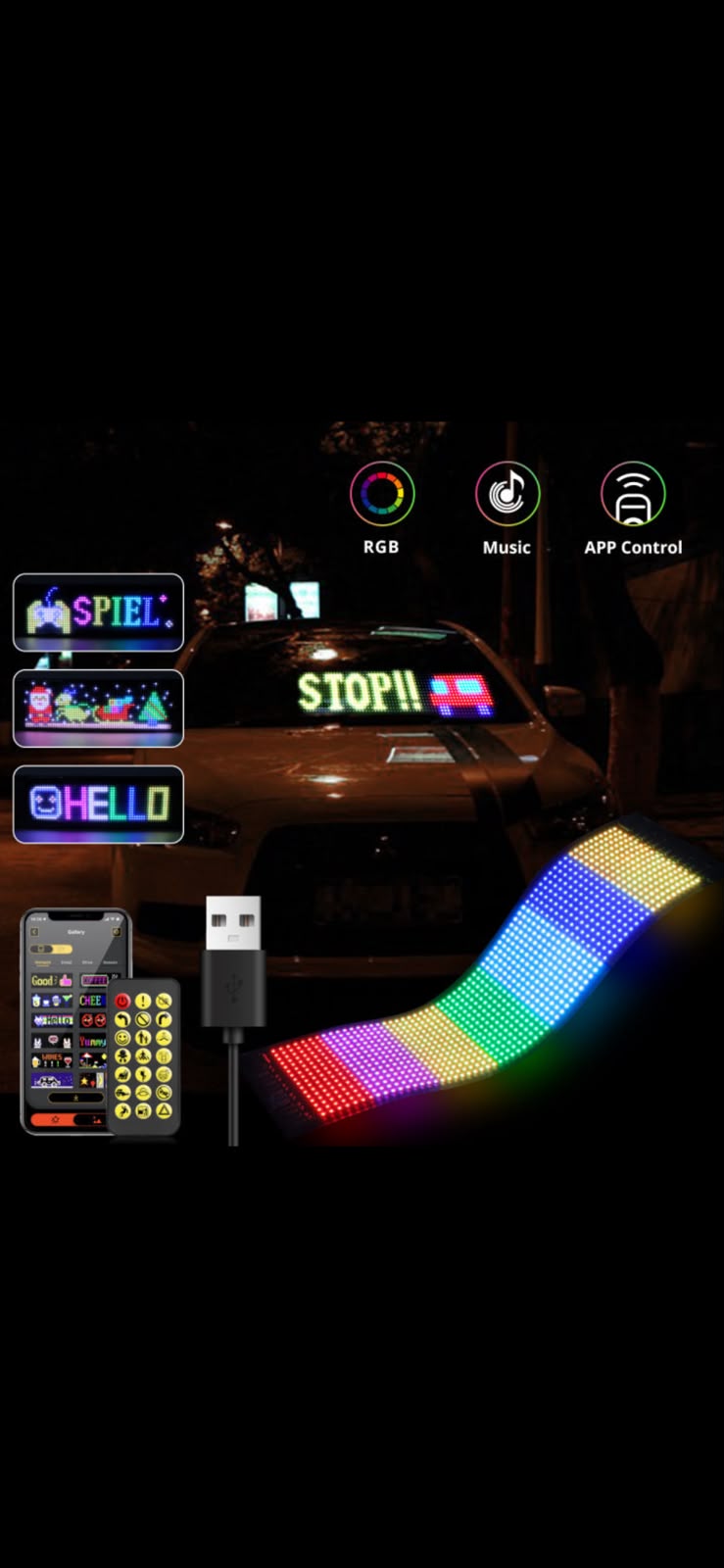 Car LED Matrix Display Panel